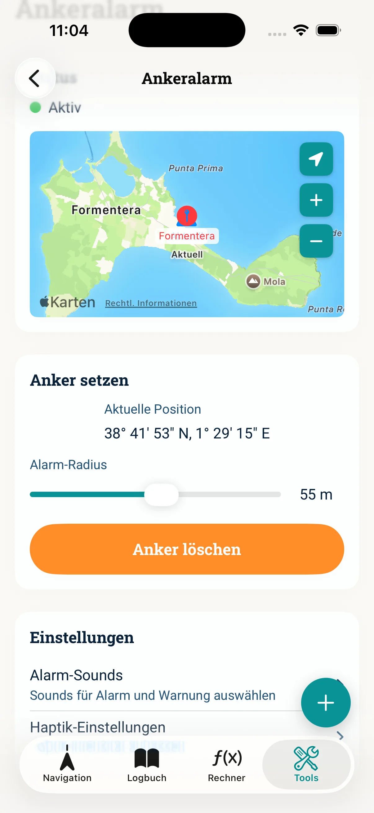 NauticCalc app screenshot