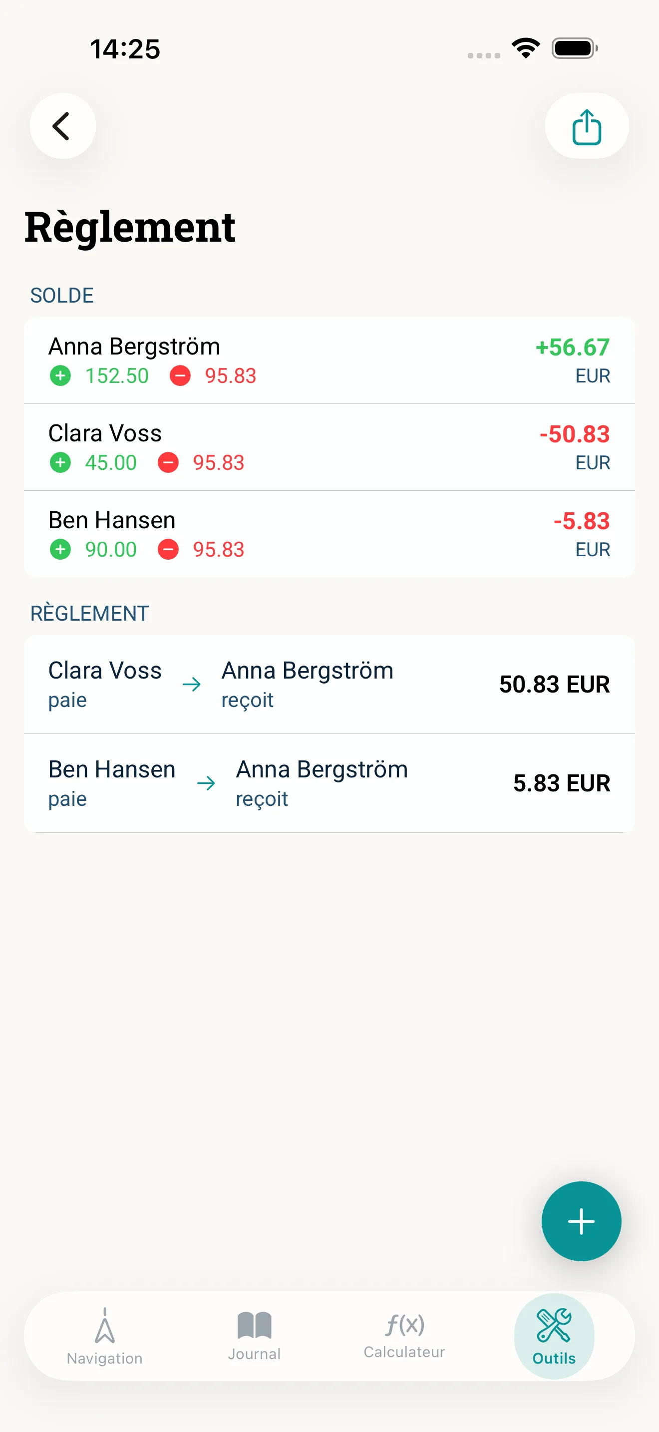 Caisse de bord : décompte équitable en fin de croisière