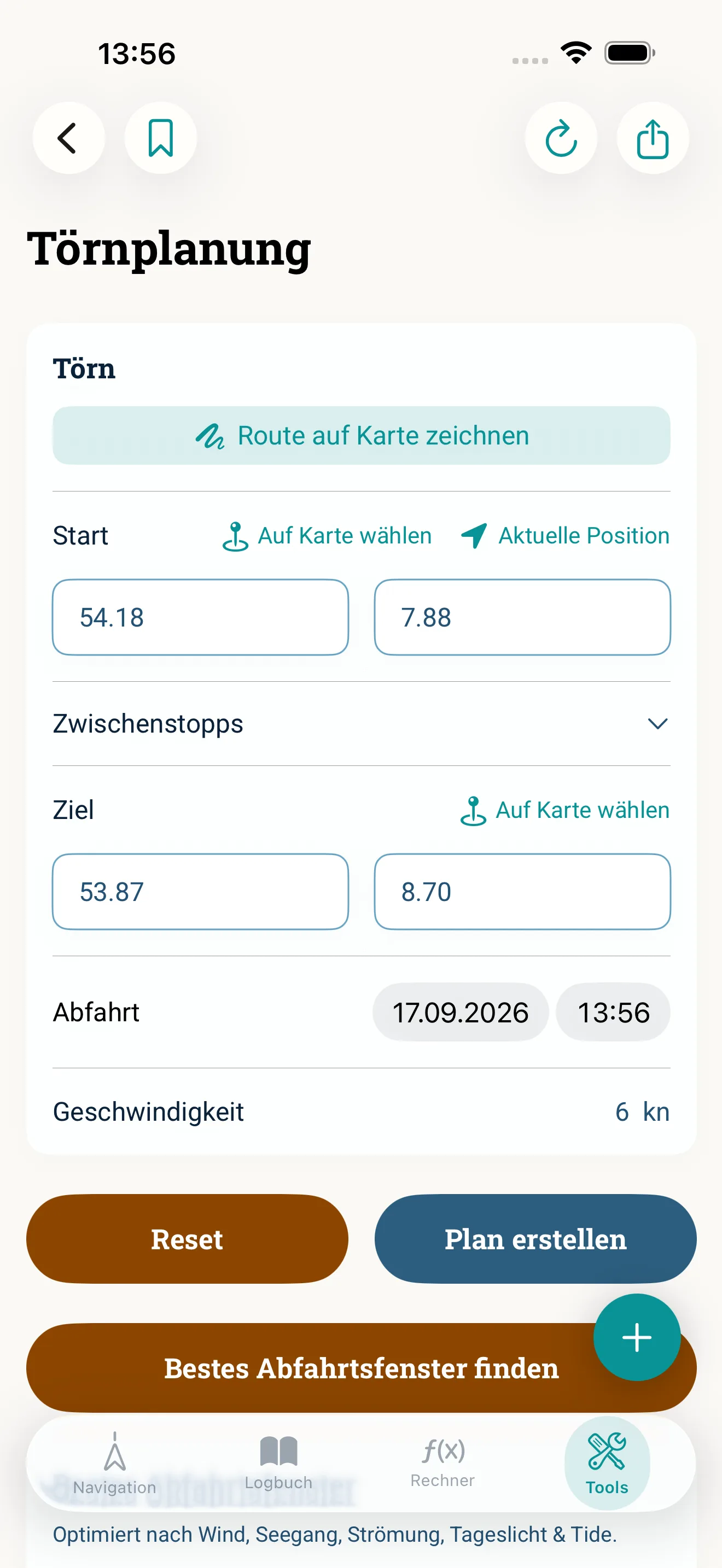 So sieht das in der App aus