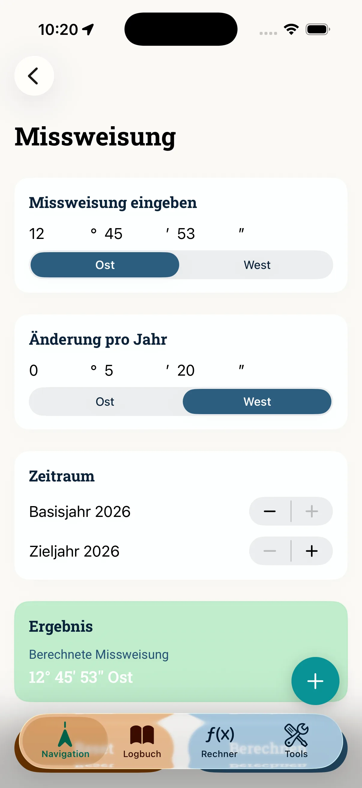 NauticCalc App-Screenshot