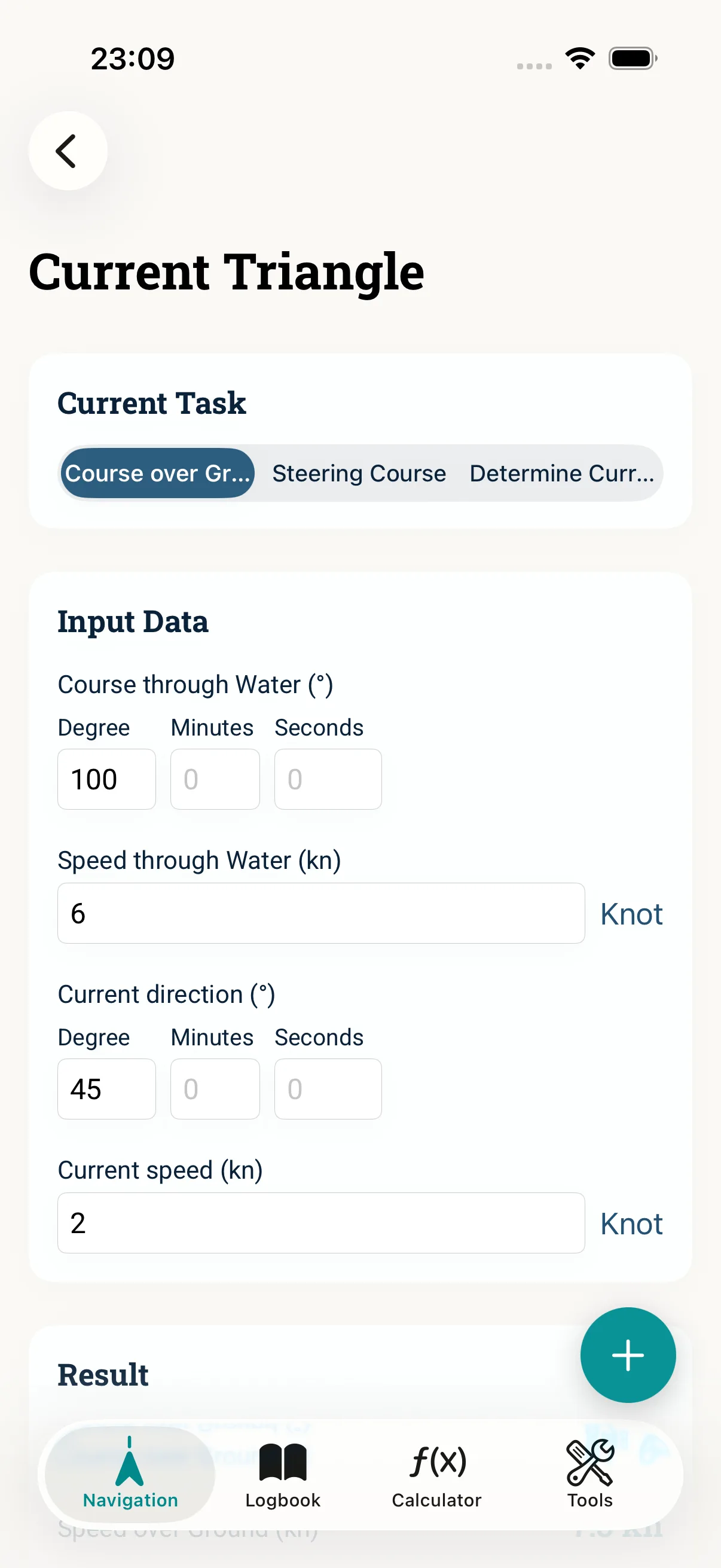 NauticCalc app screenshot