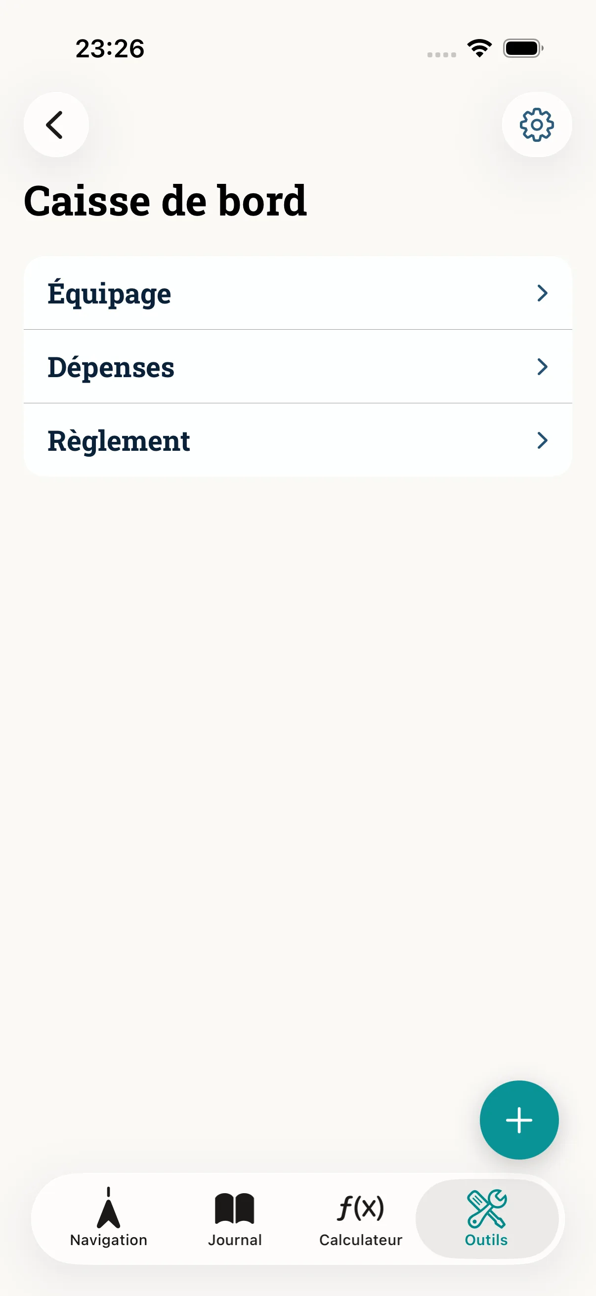Capture d’écran de l’app NauticCalc