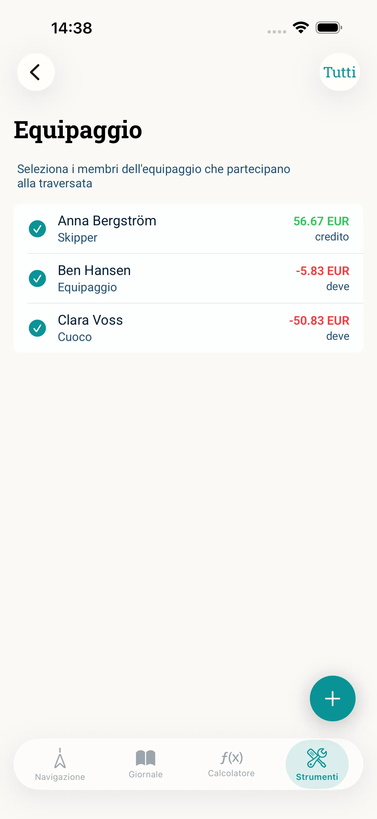 Come appare nell’app