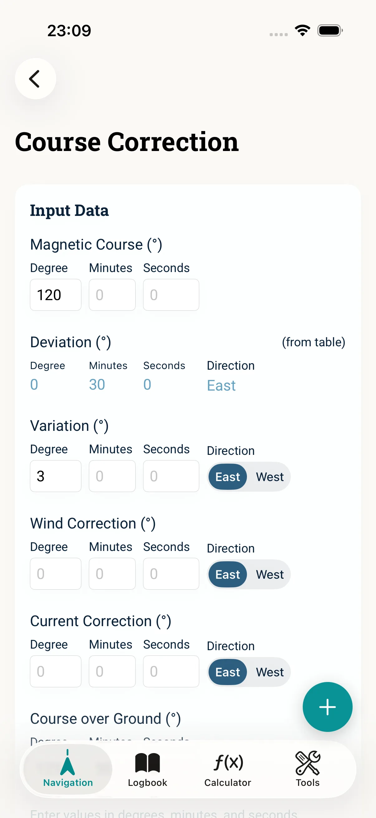 Compass correction