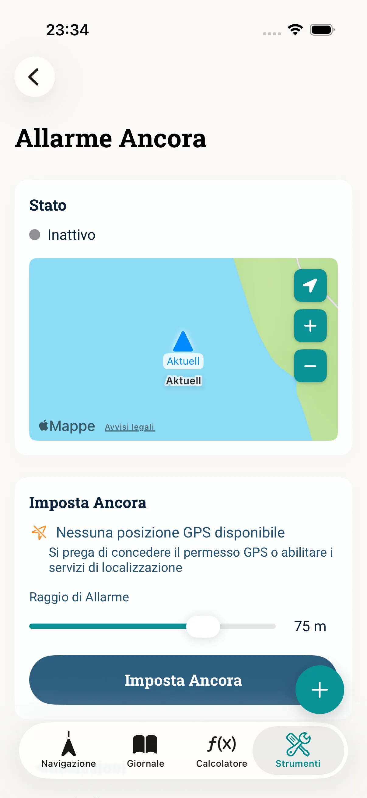 Allarme ancora